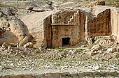 Petra - rock-cut tomb facade of the uadi at the entrance of the site 